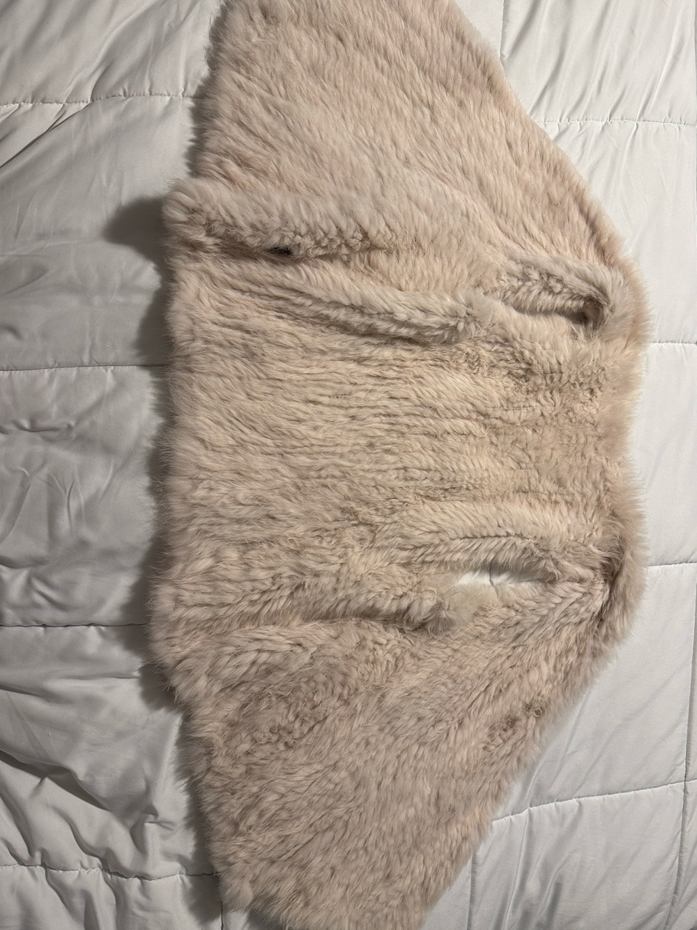 Dolce Cabo Pale Beige Fur Vest